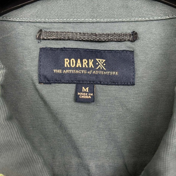 Roark Hebrides Unlined Shirt Jacket Men Medium Embroidered Floral Button Up New - Picture 3 of 8
